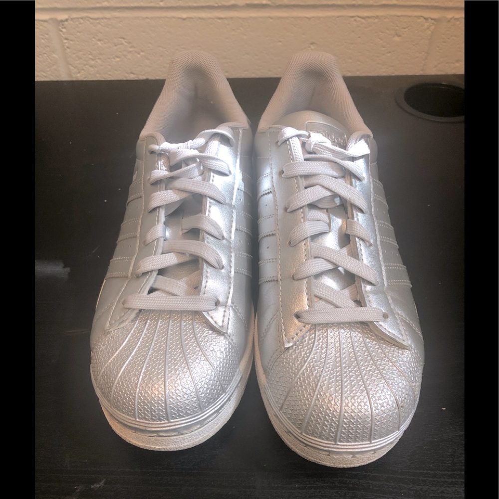 Silver Addidas Sneakers